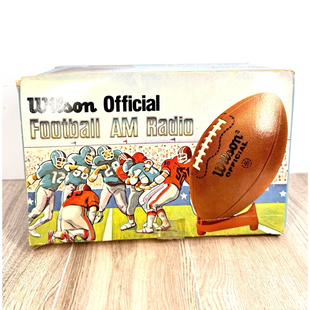 Wilson Official Football AM Radio Vintage Brown Plastic READ Non Working